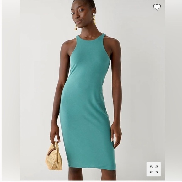 J. Crew Dresses & Skirts - J. Crew Form Knit High-Neck Cutaway Midi Dress, Sz. Med, Teal